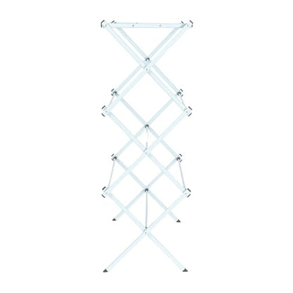 Household Essentials Folding Clothes Drying Rack with Strong Steel Frame and 11 Coated Dowels, White - color: White/Black