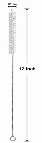 Straw Cleaner Brush for Stanley Extra Long 12 inch, Extra Wide 12mm diam for 40/30/20 oz Stanley Mug, Nylon Bristles and Stainless Steel Handle Straw Brush for 40 oz Stanley(10 PCS) - size: 12 inch Length x 12mm diameter