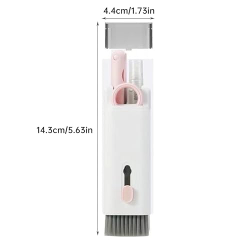 7 in 1 Keyboard Cleaner Laptop Cleaning kit, Electronic Cleaner kit with Key Cap Puller, Computer Cleanings Tools Kit for Monitor Tablet,Cell Phones,Earbuds Camera,Lens(Color:Pink)