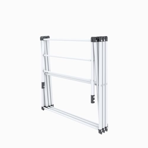 Honey-Can-Do 3-Tier Compact Clothes Drying Rack, 16 ft, No Assembly, White - color: White, size: 21" W