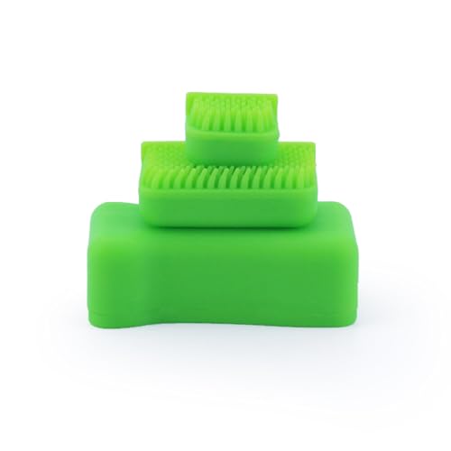 Green Piece Magnetic Glass Cleaner - Green Silicone Scrubber - 3 Sizes - color: Green