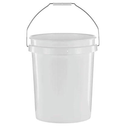 2 Gallon Plastic Bucket 2-Pack with Metal Handle, White