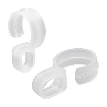HEVSTIL 50 Pack Windproof Hooks for Clothesline – Fit 26-29mm Rods – Heavy Duty Plastic Anti-Slip Clothes Rack Clips – for Balcony, Yard, Bathroom, Closet & More, White - size: Medium-50pcs