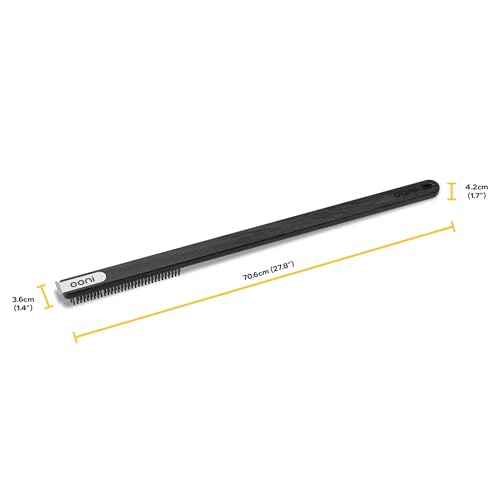 Ooni Wire Brush & Scraper – BBQ and Pizza Stone Cleaner, Grill Cleaner, Outdoor Cooking Tools, Barbecue Utensils - Long Handle - size: Long - 28” x 1.4” x 1.65”