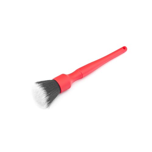 Detail Factory - Synthetic Detailing Brush Set - Long & Short Brush - Ultra-Soft Interior Car Cleaning Brushes for, Screens, Emblems, & Tight Spaces - Red - color: Red