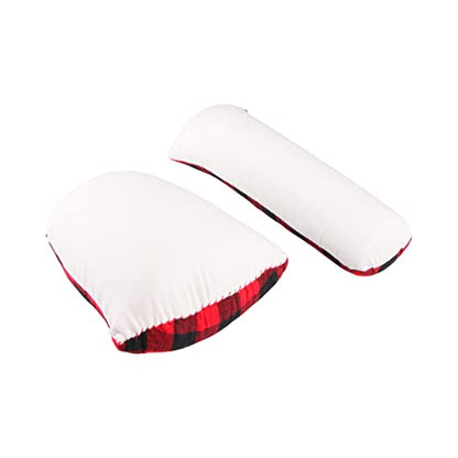 Billotodo - Tailors Ham and Sleeve Roll Set Kit for Sewing Pressing Quilting and Molding, Seam Roller Tool Ironing Accessories, Complete with Nylon Protective Pad Mat Tool, in Red/Black Cloth Fabric