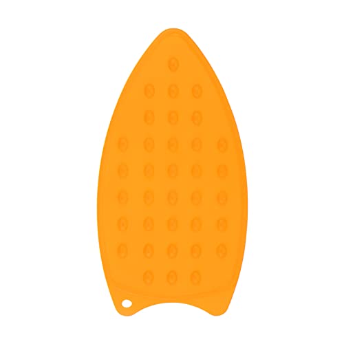 HARFINGTON Silicone Iron Rest Pad, Multipurpose Iron Hot Resistant Mat Iron Rest Plate for Ironing Board Hot Heat Resistant Steam Compact Mat, Orange - color: Orange