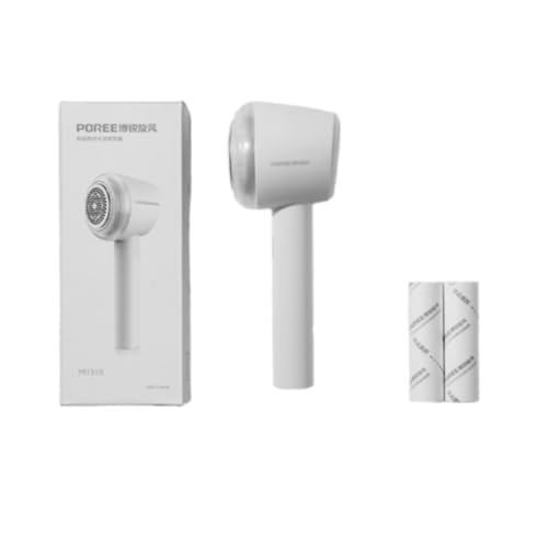2-in-1 Electric Lint Remover & Fabric Shaver | Sweater Defuzzer with 3 Speeds, 6 Stainless Steel Blades, and Built-in Lint Roller | USB-C Rechargeable for Clothes, Furniture, and Pet Hair