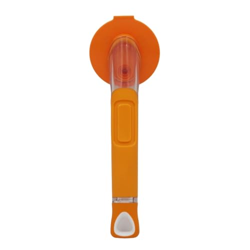 The Original Smiling Handle with Soap Dispensing for Scrub Daddy (Reg. TM) Sponge and Scrub Moji Sponge (Orange) - color: Orange