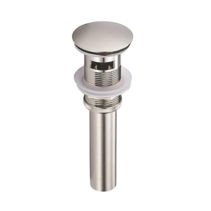 Bathroom Sink Drain with Overflow - Big Cap Pop up Drain Fit for Large Undermount Sink with Standard 1 3/4" Drain Opening,Brushed Nickel,YDPOP-3 - color: Brushed Nickel, size: With Overflow