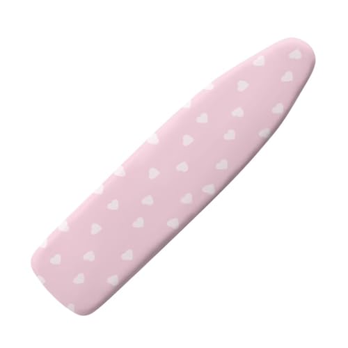 Pink Heart Ironing Board Cover and Pad Soft Cover with Padding Heat-Reflective Scorch Resistant Anti-dust Home Decorations - color: Pink Heart