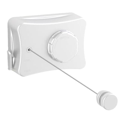 Retractable Clothesline for Indoor & Outdoor Use, White - color: White