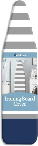 Whitmor Reversible Ironing Board Cover and Pad 54.0x15.0, Gray Blue (Pack of 6) - color: Gray Blue, size: 54x15 Inches (Pack of 6)