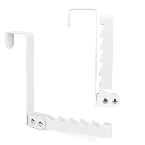 FYY Over the Door Hooks Hanger, 1 Pack Collapsible Folding Over The Door Organizer Rack Space Saving Hanging Storage Hanger for Clothes, Coats, Towels for Bedroom Bathroom White-1PCS 6.02 inch - color: White, size: Short: 6.02 inch, style: 1 Pack