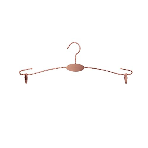 Metal Underwear Bra Rack, Durable Pants Clothes Hangers with Clips,for Lingerie Shop Display, 10pcs (Rose Gold-B2) - color: Rose Gold-b2