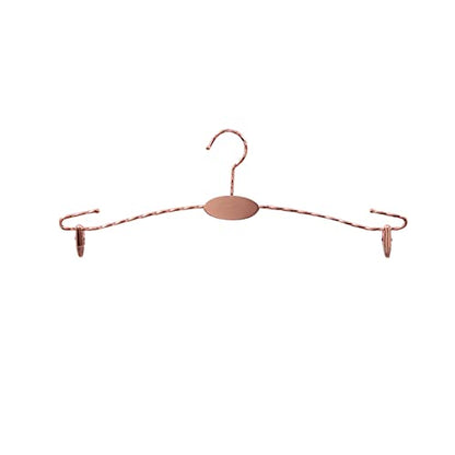 Metal Underwear Bra Rack, Durable Pants Clothes Hangers with Clips,for Lingerie Shop Display, 10pcs (Rose Gold-B2) - color: Rose Gold-b2