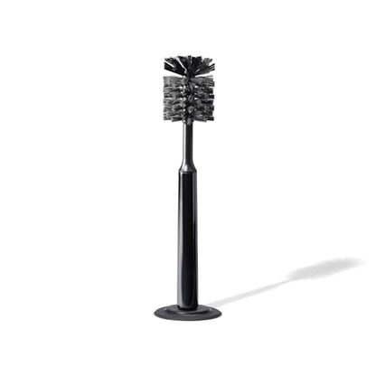 Curio Home Goods Ionic Bottle Brush, Magnetized to Stand Upright, Stainless Steel with Replaceable Head, Onyx/Black