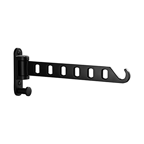 JOOM Clothes Drying Rack Wall Mounted, 13-Inch Foldable Arm, Black 1 Pack - color: Black, size: one pack