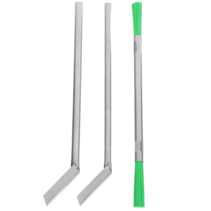 Kichvoe Elevator Groove Scraper, Cleaner Crevice Cleaning Brush and Dust Remover Tool for Sills Tracks and Gap Maintenance Multipurpose Brush with Shovel for Elevator Cleanup