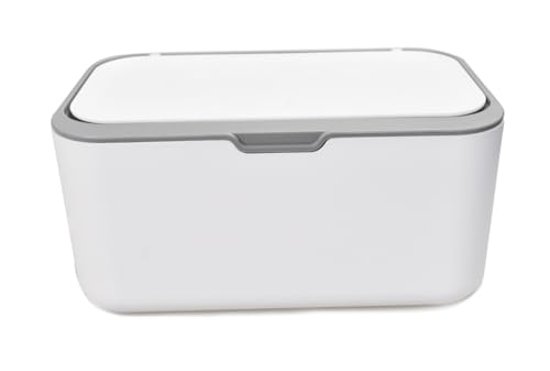 Tissue Box Cover Seal Rectangular Dryer Sheet Dispenser Storage Wet Wipes for Storage on Bathroom Vanity, Countertop, Bedroom Dresser (Gray/White) - color: Gray /White