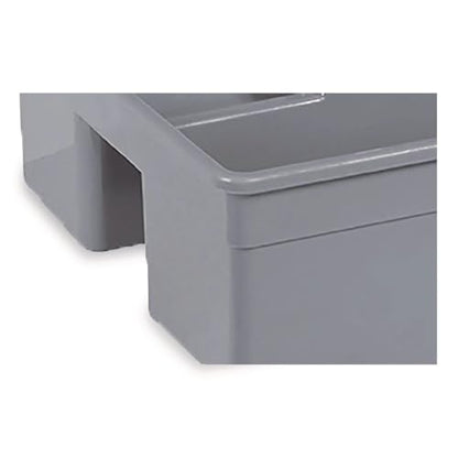 Nexstep Maxirough Maid Caddies, 12 x 7, Gray, Two Compartments