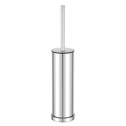 Silver Toilet Brush and Holder Set，Stainless Steel Heavy Duty Toilet Bowl Brush，Extra Long Handled Modern Toilet Cleaner Brush with Replaceable Head, Removable Inner Bowl, and Splash Protection - color: Silver