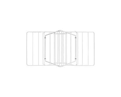 Brabantia HangOn Compact Clothes Drying Rack | 49ft (15m) | White | Small Indoor Clothes Airer Laundry Stand with 2 Fold-Out Wings & Hanger Hooks, Folds Flat, Ideal for Condos | Fits Full Load - color: Fresh White
