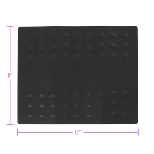 Colortrak Heat-Resistant Styling Station Mat, 9" x 11", Black, 2 Pack - size: 9x11 Inch (Pack of 2)