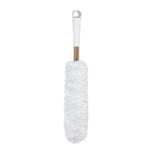 Full Circle Wash & Dry Fluffy Microfiber Duster, Blinds, Furniture - White - color: White
