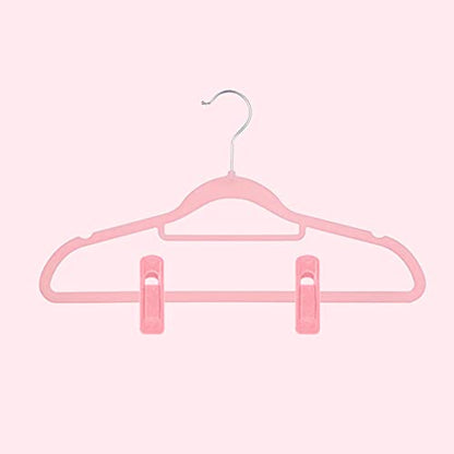 Velvet Hangers Clips for Thin Hangers(20 Pcs, Blush)
