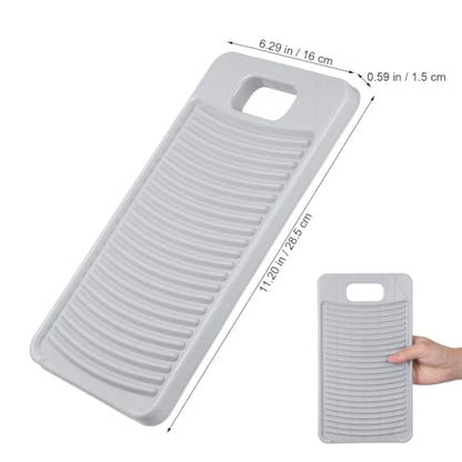 Homoyoyo Laundry Washboard, Hand Washing Clothes Tool Small Board Plastic Non-Slip Surface Efficient Stain Removal Portable Scrub Board Efficient Cleaning Tool for Laundry Hand Washing Clothes 11.2IN