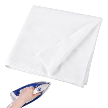 Klmnop 8 Pcs 24"x24" Pure Cotton Pressing Cloth for Ironing, Heat-Resistant Press Cloth for Ironing Cotton, Protects Clothes & Sheer Fabrics for Sewing, Protector Press Tool(White)