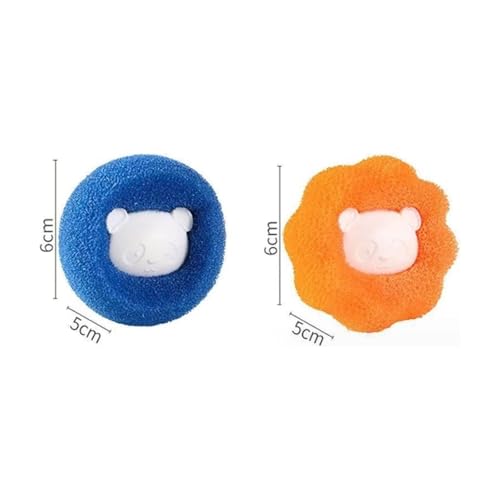 Laundry Pet Hair Remover Washer Dryer Fur Catcher Orange Blue 10 Pcs - color: Orange Blue