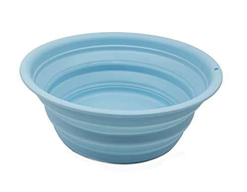 SAMMART 5.5L (1.45 Gallon) Collapsible Tub - Foldable Dish Tub - Portable Washing Basin - Space Saving Plastic Washtub (Sea Angel, 1) - color: Sea Angel