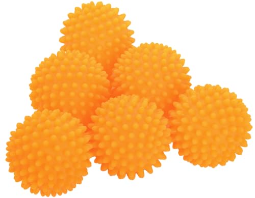 S&T INC. Reusable Plastic Dryer Balls, 6 Pack, 2.5" Diameter, Orange - color: Orange