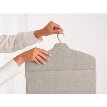 Brabantia - Foldable Steam Board - for High Pressure Clothes Steaming - Solid Heat Resistant Surface - Versatile Hanging Hook - Easier Steaming with Handheld Steamers - 36 x 16 inches - Gray - color: Gray, style: Foldable Steam Board