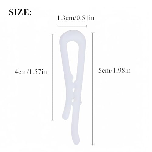 2Inch/50mm White Plastic Clothespins with Teeth-Plastic Small Fabric Shirt Alligator Clips Cloths Clothes Pins for Crafts Clothing/Sewing/Folding Tie/Securing Fabric/Cloth/Sock/Pant(100PCS) - color: White, size: 2Inch-Teeth-100PCS
