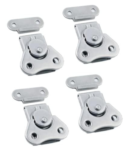 wan 304 Stainless Steel Spring Loaded Small Butterfly Twist Latch, Stainless Steel Twist Latch,Butterfly Lock with Retainer,for Suitcases,Wooden Box,Instruments, Equipment Boxes(4Pcs) - size: 4