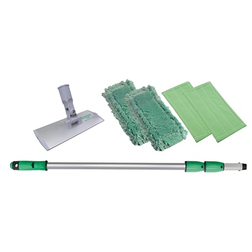 Unger SpeedClean Starter Kit, 6-ft. Pole, 4 Microfiber Pads, WNK01