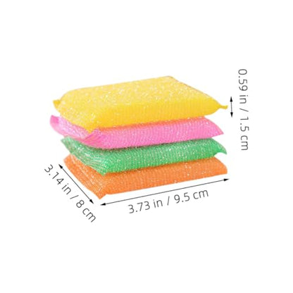 20pcs Non Scratch Kitchen Dish Scrubbers with Ultra Fine Sponges Scratch Scrub Pads for Pots Pans and Hard Surfaces Odorless for Household Cleaning Random Color