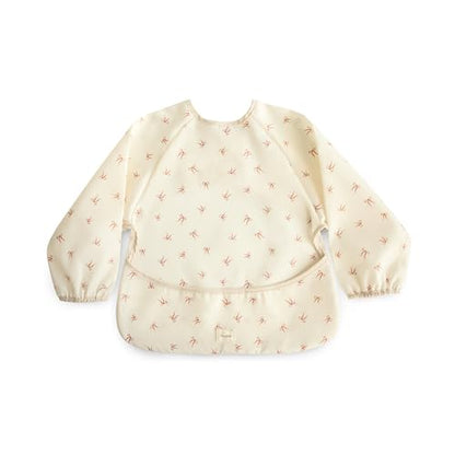 mushie Long Sleeve Baby Bib | Water Resistant Adjustable Fit - color: Bows
