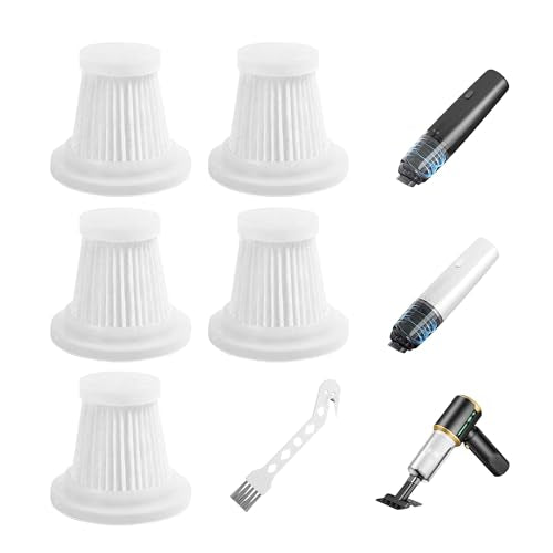 5-Pack HEPA Vacuum Filters for JIXINMIYUE HX-606 & A9life SY01-Q8 Handheld - color: White