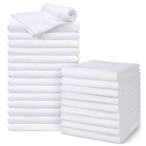 UNIMADE Salon Towels 24 Pack, Super Soft Microfiber Hand Towel - color: White, size: 24PK