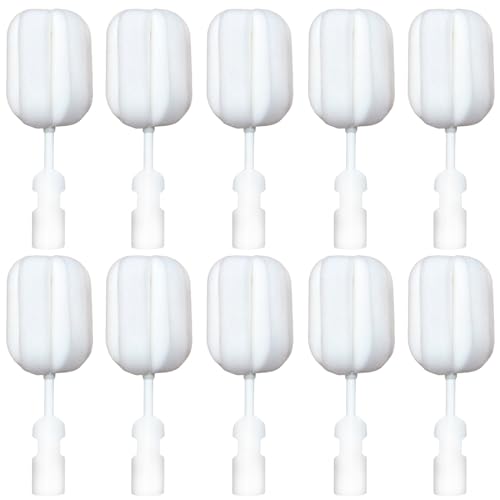 Bottle Brush Sponge Replacement Head 10 PCS Durable Soft Sponge Brush Head Environmental Protection Cup Cleaner Brush Refill Heads Without Handle (Sponge Brush Head 10PCS) - color: Brush Head 10pcs