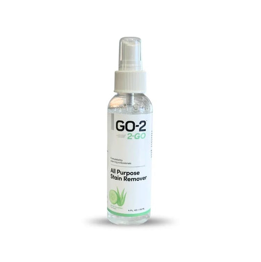 GO-2 2-GO All Purpose Stain Remover Spray, 4 oz – Portable Travel Cleaner for Clothes, Car Seats, Furniture & More – Aloe & Cucumber Scent, Safe for Kids & Pets