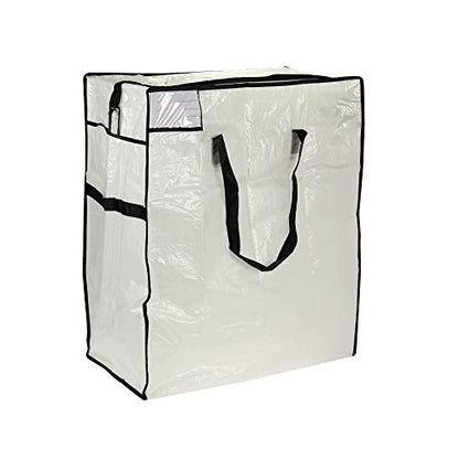 Household Essentials Medium Storage Bag, Clear Polyethylene with Black Trim - size: Medium