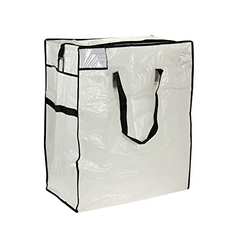 Household Essentials Medium Storage Bag, Clear Polyethylene with Black Trim - size: Medium