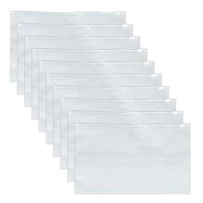 10-Pack 11x7.8" Frosted Zipper Swimsuit Bags – 3-Mil Waterproof Bikini & Swimwear Organizer with Reinforced Sides for Travel, Shipping & Storage, Packaging T Shirt. (10, 11 * 7.8 inch) - size: 11*7.8 inch