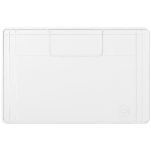 The Original Under Sink Mat - Silicone Waterproof mat, Trimmable, Easy to Clean, Kitchen Cabinet Liner, Under Sink Protector mats, Drip Tray with Lip - 34" x 22" or Smaller - color: White, size: 34" x 22"