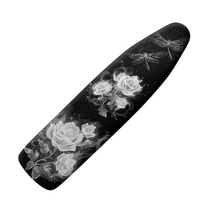 Ironing Board Cover,Dragonfly Flower 15x54 Inch Standard Ironing Board Cover with Elastic Edge and Hook and Loop Fasteners Scorch and Stain Resistant - color: Dragonfly Flower Print